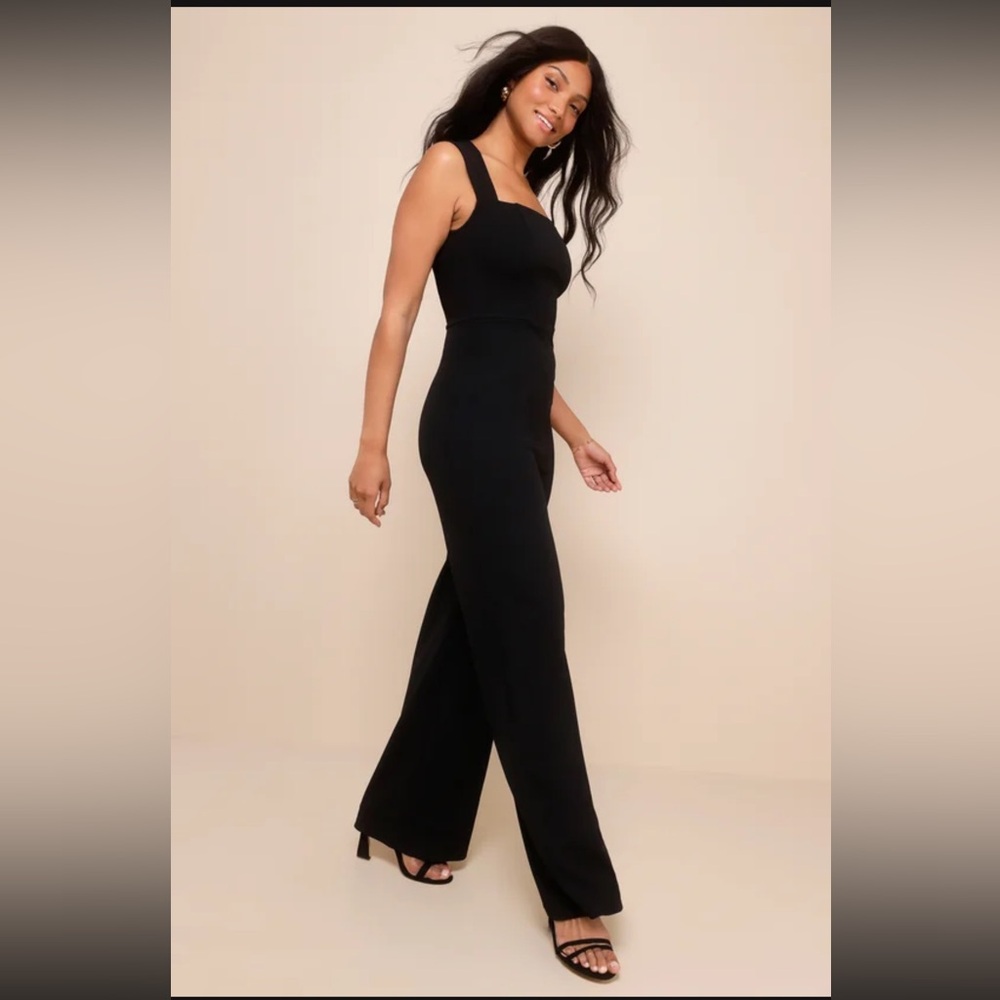 NWT Lulu’s Enticing Endeavors Black Jumpsuit - Size XL - Picture 6 of 12
